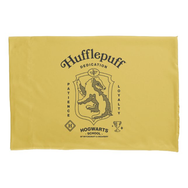 HUFFLEPUFF™ Dedication Patience Loyalty Crest Kissenbezug (Vorderseite)