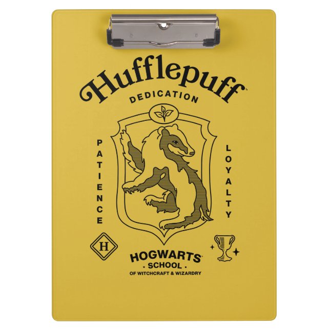 HUFFLEPUFF™ Hingabe Geduld Loyalität Wappen Klemmbrett (Vorderseite)