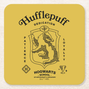 HUFFLEPUFF™ Hingabe Geduld Loyalität Wappen Rechteckiger Pappuntersetzer