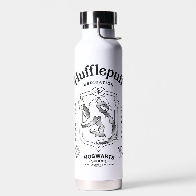 HUFFLEPUFF™ Hingabe Geduld Loyalität Wappen Trinkflasche (Links)