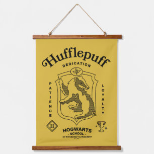 HUFFLEPUFF™ Hingabe Geduld Loyalität Wappen Wandteppich Mit Holzrahmen