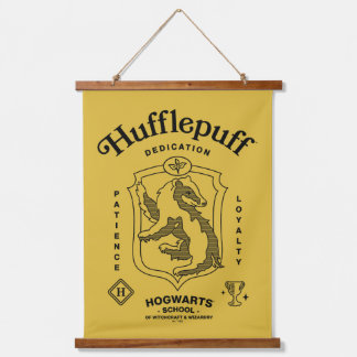 HUFFLEPUFF™ Hingabe Geduld Loyalität Wappen Wandteppich Mit Holzrahmen