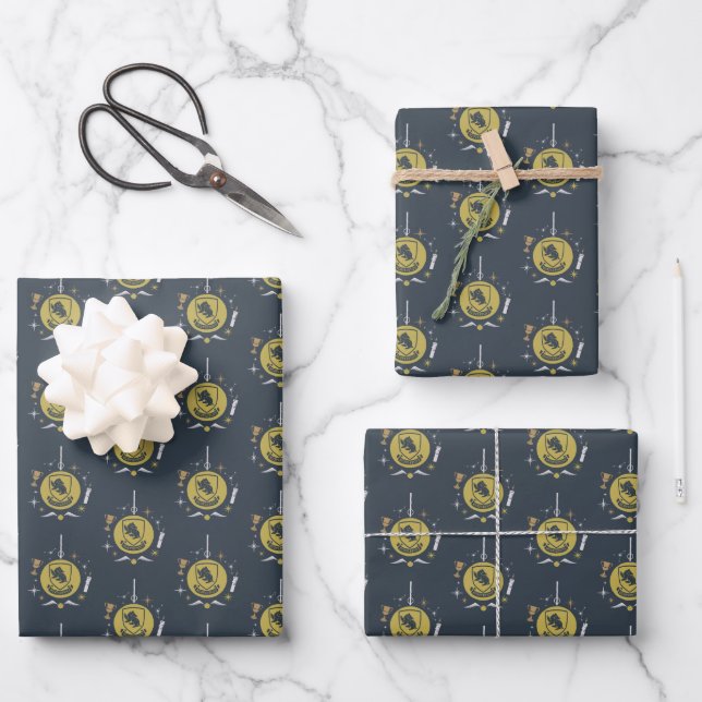 HUFFLEPUFF™ Holiday Bauble Graphic Geschenkpapier Set (Vorderseite)