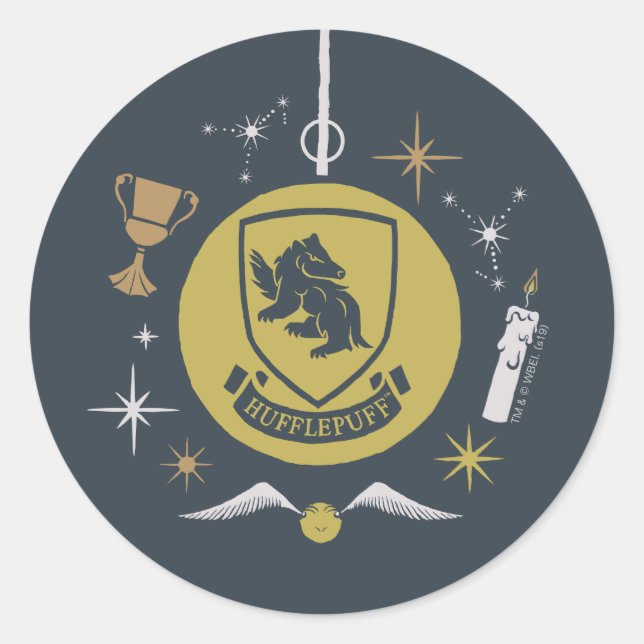 HUFFLEPUFF™ Holiday Bauble Graphic Runder Aufkleber (Vorderseite)