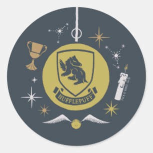 HUFFLEPUFF™ Holiday Bauble Graphic Runder Aufkleber