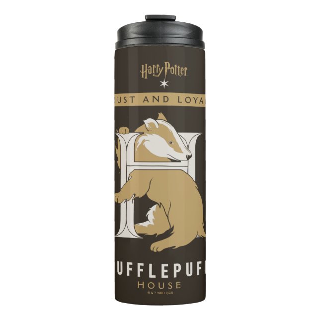 HUFFLEPUFF™ House Just and Loyal Thermosbecher (Vorderseite)