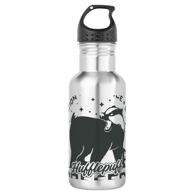 HUFFLEPUFF™ Präfektives Abzeichen Edelstahlflasche (Vorderseite)
