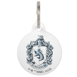 Hufflepuff Wappen Blue Haustiermarke