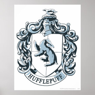 Hufflepuff Wappen Blue Poster
