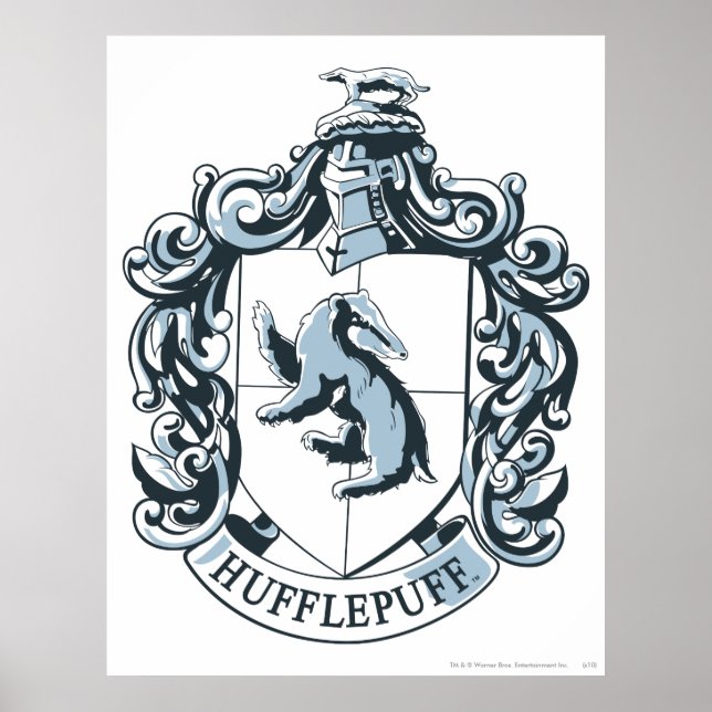Hufflepuff Wappen Blue Poster (Vorne)