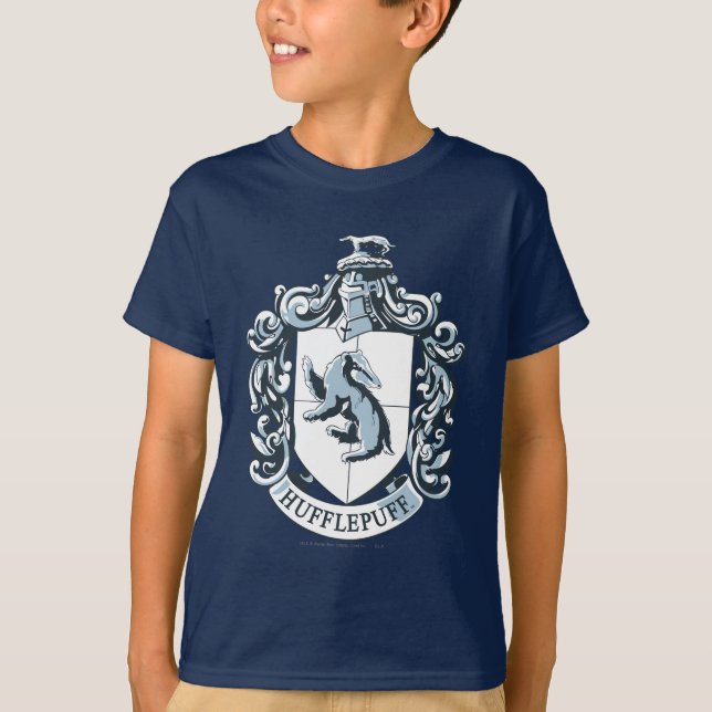 Hufflepuff Wappen Blue T-Shirt (Vorderseite)