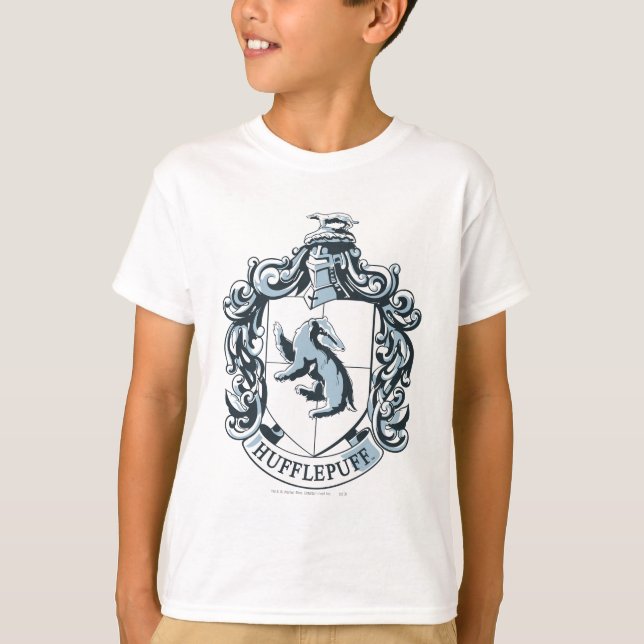 Hufflepuff Wappen Blue T-Shirt (Vorderseite)