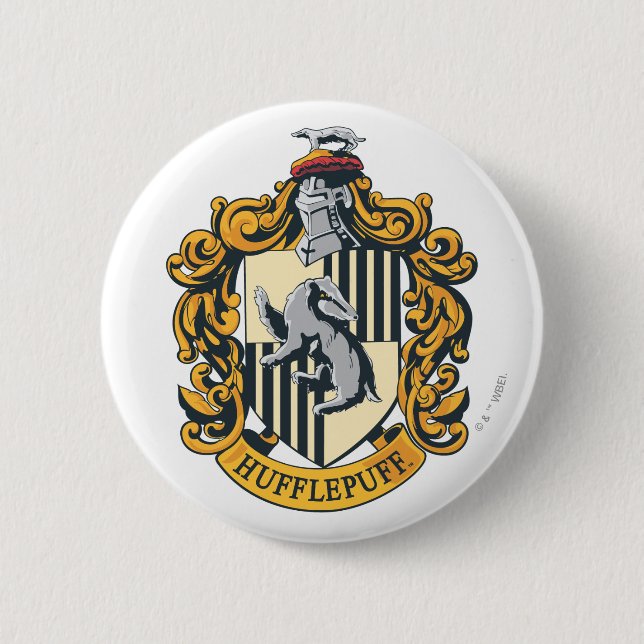 Hufflepuff Wappen Button (Vorderseite)