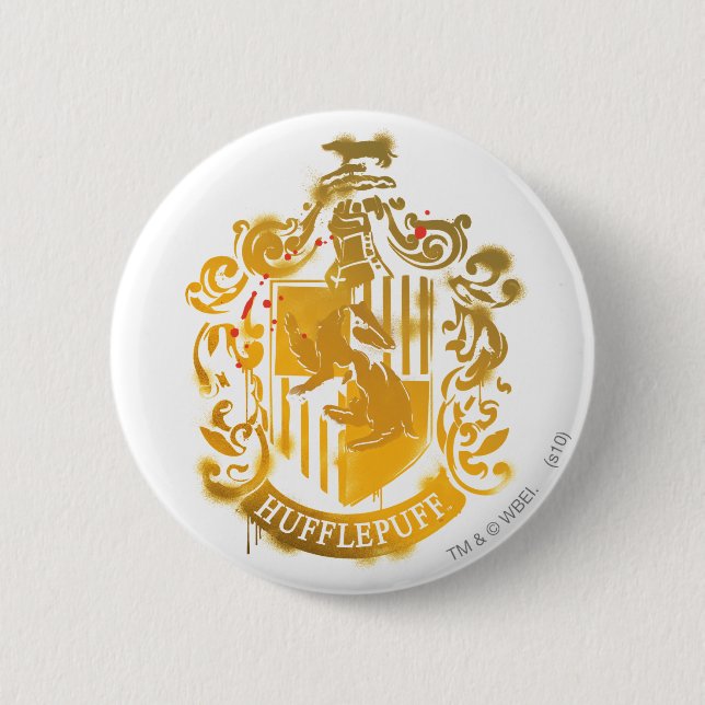 Hufflepuff Wappen - geplättelt Button (Vorderseite)