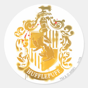 Hufflepuff Wappen - geplättelt Runder Aufkleber