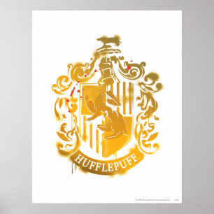 Hufflepuff-Wappen - gespritzt Poster