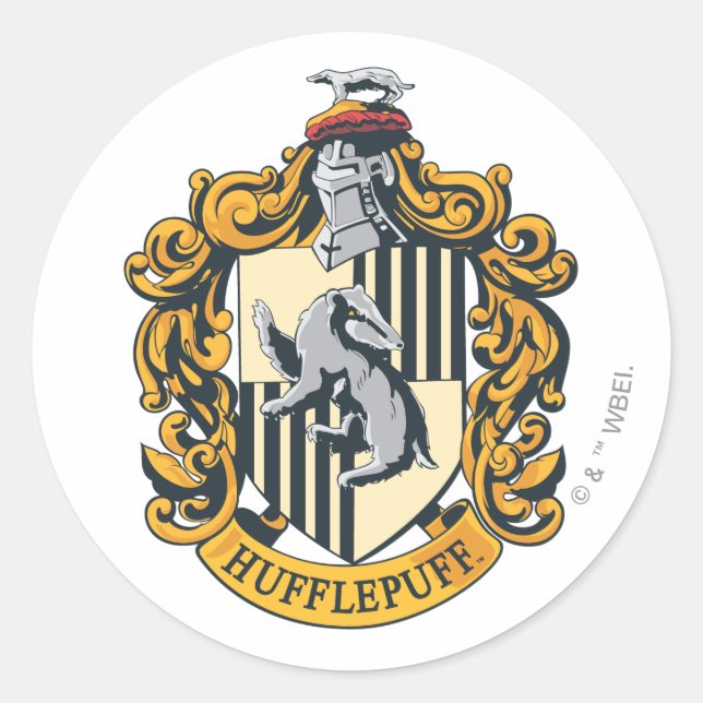 Hufflepuff Wappen Runder Aufkleber (Vorderseite)