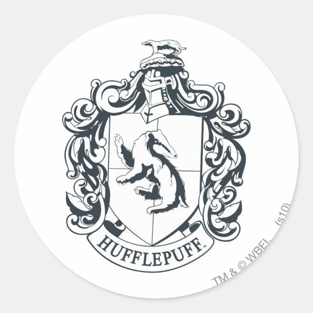 Hufflepuff Wappen Runder Aufkleber (Vorderseite)