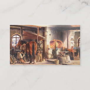 Hufschmied-Geschäftskarte Visitenkarte