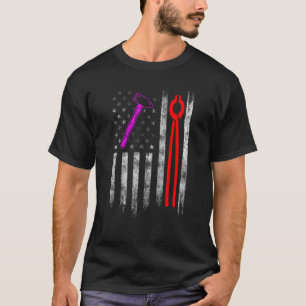 Hufschmied Hufeisen Hufschneiden Equine Beschlagen T-Shirt