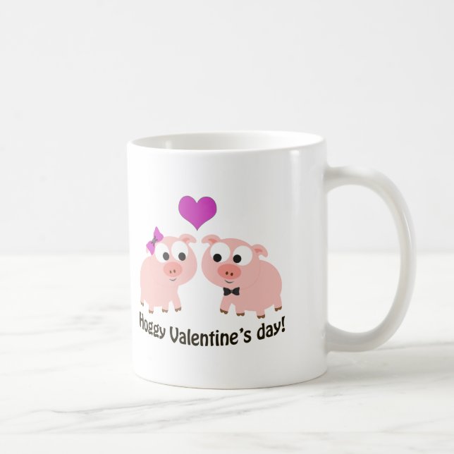 Hufschweine Valentinstag Tasse (Rechts)