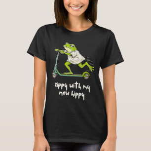 Hüftersatz-Chirurgie Frosch Zippy Mit Neuem Hippy T-Shirt