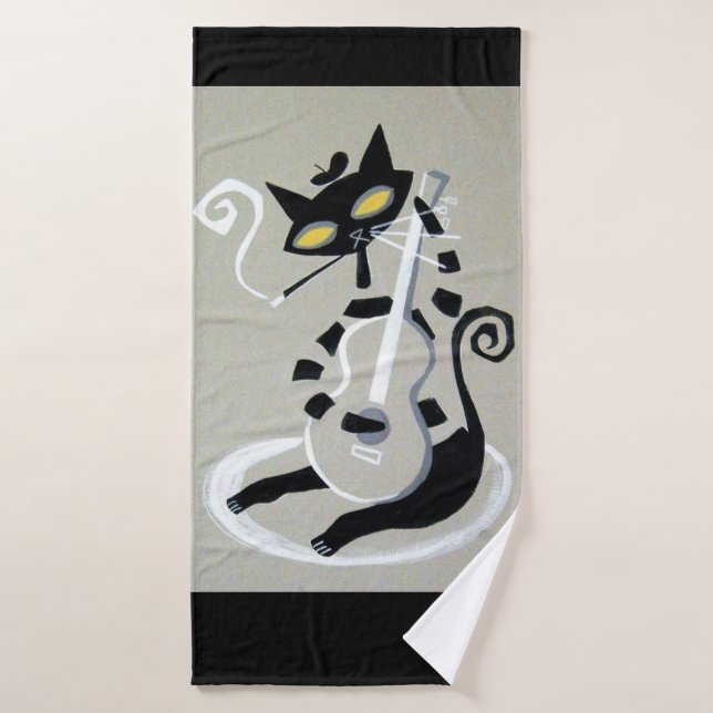Hüftkatze Badhandtuch Set (Badehandtuch)