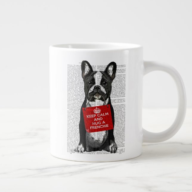 Hug a Frenchie Jumbo-Tasse (Rechts)