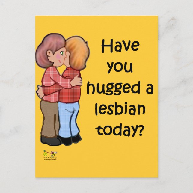 Hug A Lesbian Postkarte (Vorderseite)