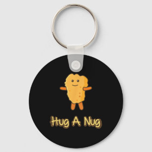 Hug A Nug Lustiger Chicken Nugget Fast Food  Schlüsselanhänger