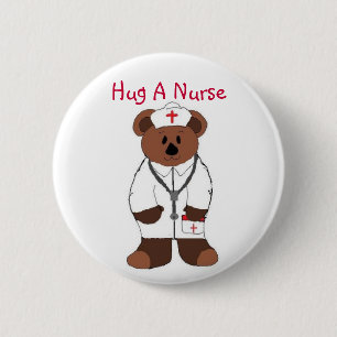 Hug A Nurse Button