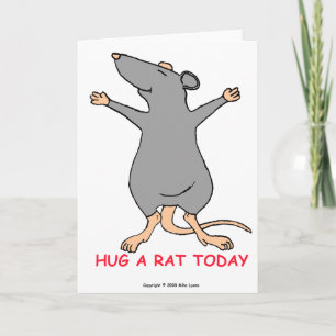 Hug A Rat Heute - Grußkarte Karte