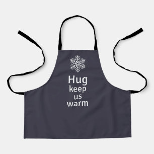 Hug behielt uns warm schürze