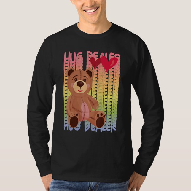 Hug Dealer Cute Teddy Love Hug Dealer Rainbow Tedd T-Shirt (Vorderseite)