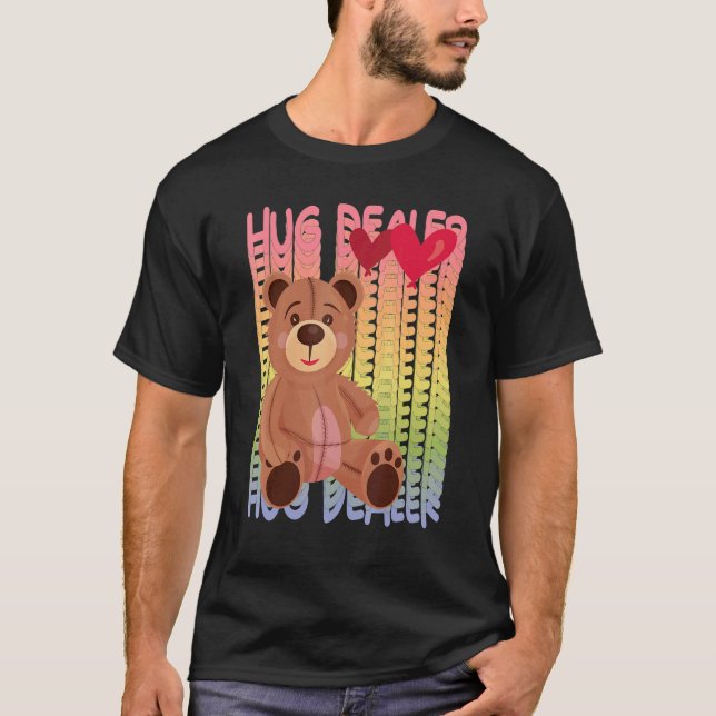 Hug Dealer Niedlich Teddy Liebe Hug Dealer Rainbow T-Shirt (Vorderseite)