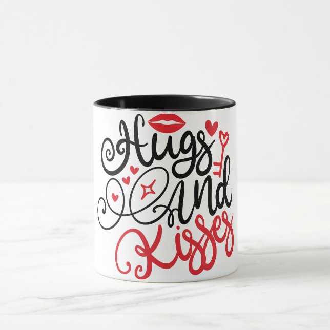 Hug & Kisses mug Tasse (Zentrum)