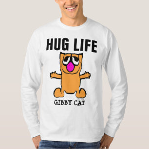 HUG LIFE lustige Katzen-T - Shirt, Gibby Cat T-Shirt