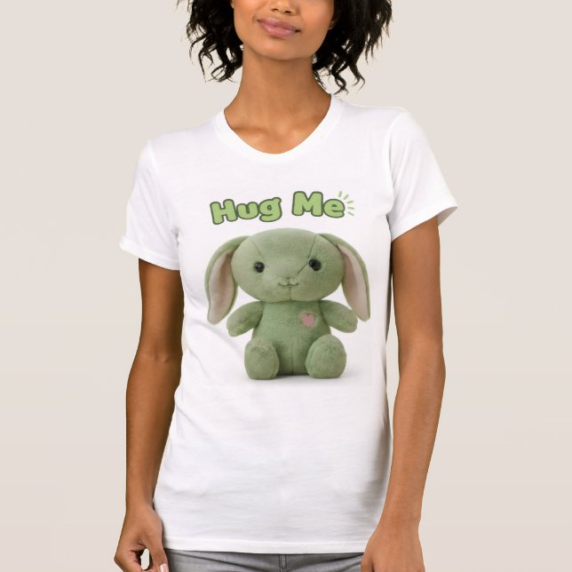 Hug Me Bunny Slim Fit T-Shirt (Vorderseite)