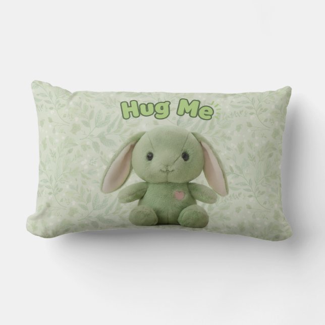 Hug Me Bunny Throw Pillow Lendenkissen (Vorderseite)