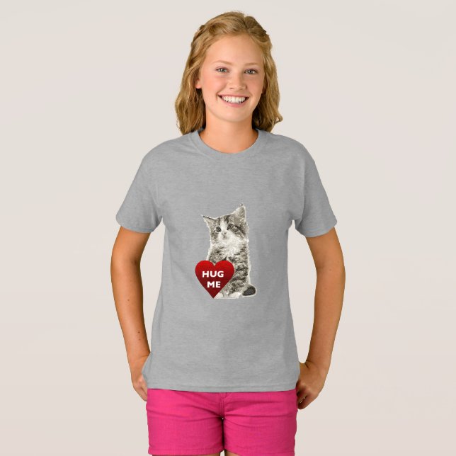 Hug Me - Der grundlegende T - Shirt von Mädchen (Vorne ganz)