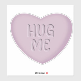 Hug Me Pastell Pink Candy Heart Sticker