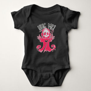 Hug Me Pink Grimreaper Baby Strampler