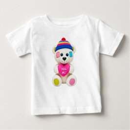 "Hug Me" Push Bear Baby T-shirt