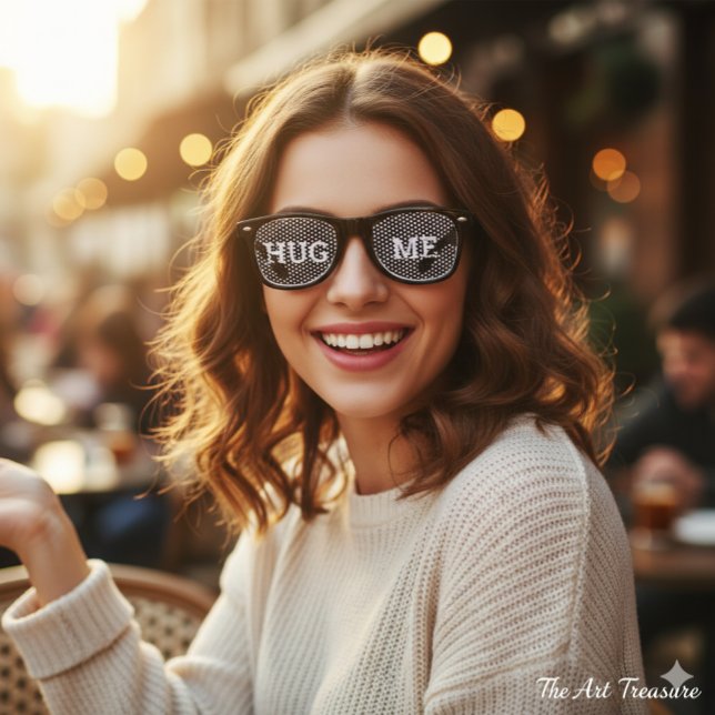 HUG ME Retro Shades / Fun Party Sonnenbrille (Von Creator hochgeladen)