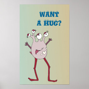 Hug Monster Poster