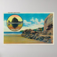 Hug Point in Cannon Beach und Haystack Rock