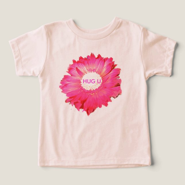 Hug U Pink Fuchsia Gerber Daisy (Design Vorderseite)