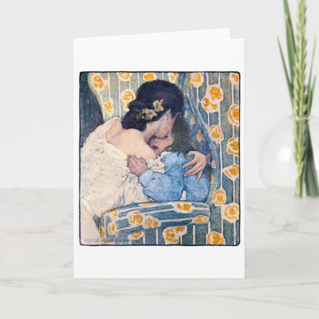 Hug und Kiss, Jessie Willcox Smith Karte (Vorderseite)