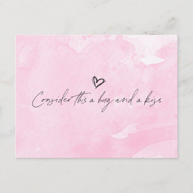 Hug und Kiss Postkarte (Vorderseite)