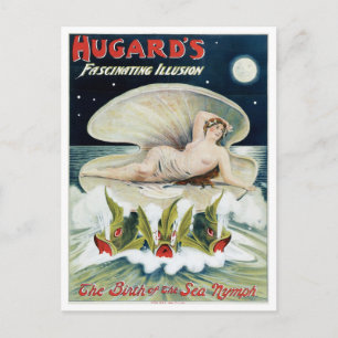 Hugards ~ Faszinierender Illusion Vintager Zaubera Postkarte